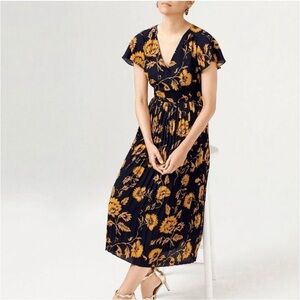 J.Crew Navy Accordion Pleaded Dress 👗